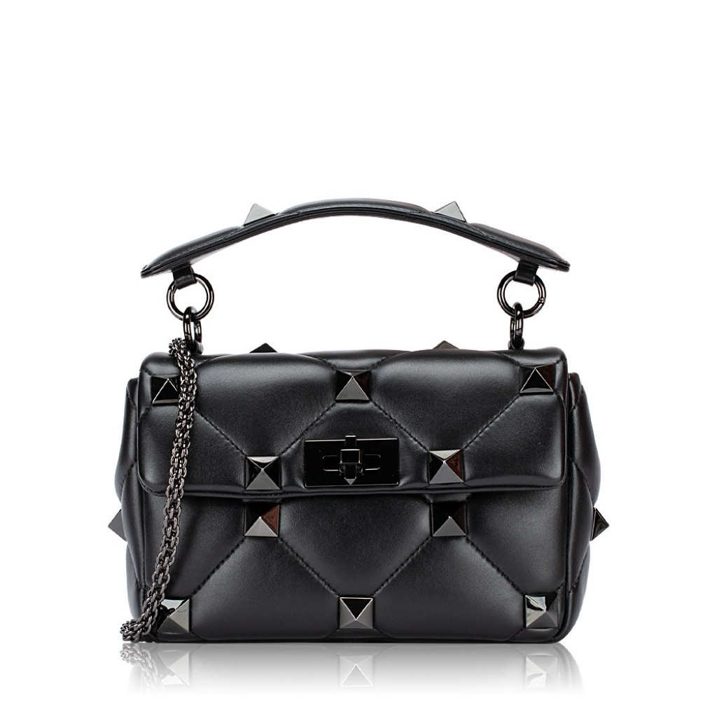 [VVGC - preloved] VALENTINO GARAVANI NAPPA ROMAN STUD MEDIUM SHOULDER BAG