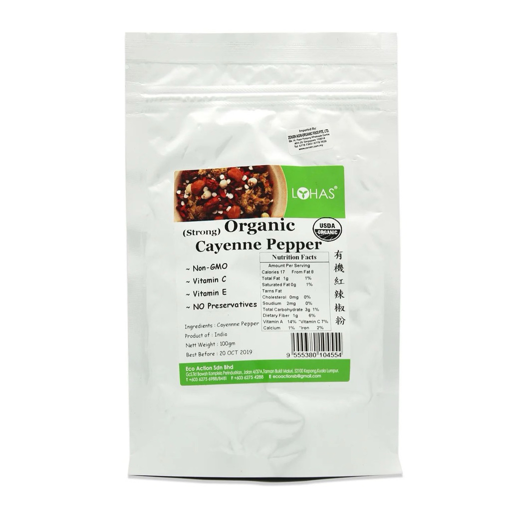 Lohas Organic Cayenne Pepper Powder (strong) 100gr