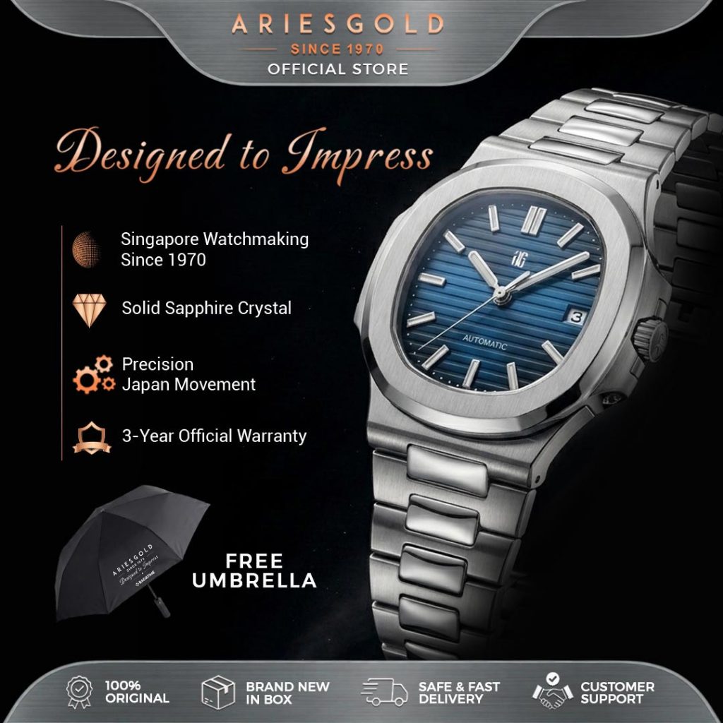 Jam Tangan Pria Aries Gold G-9043-S-BU Infinum 100% Original