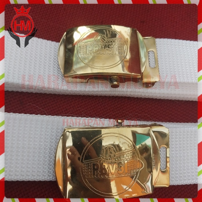Sabuk PBVSI Model Premium Ikat Pinggang PBVSI Putih - Harapan Mulya