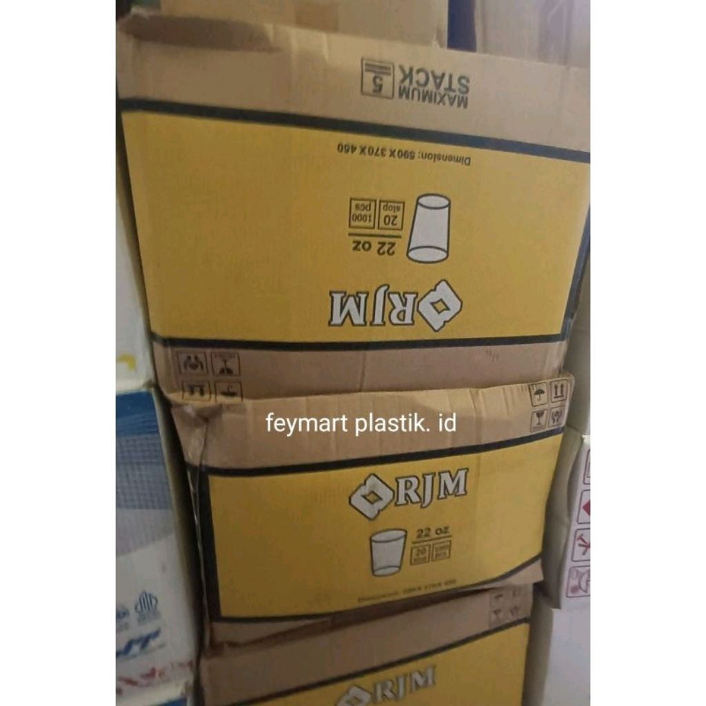 Cup 22 oz 18 RJM 8gram isi100cup