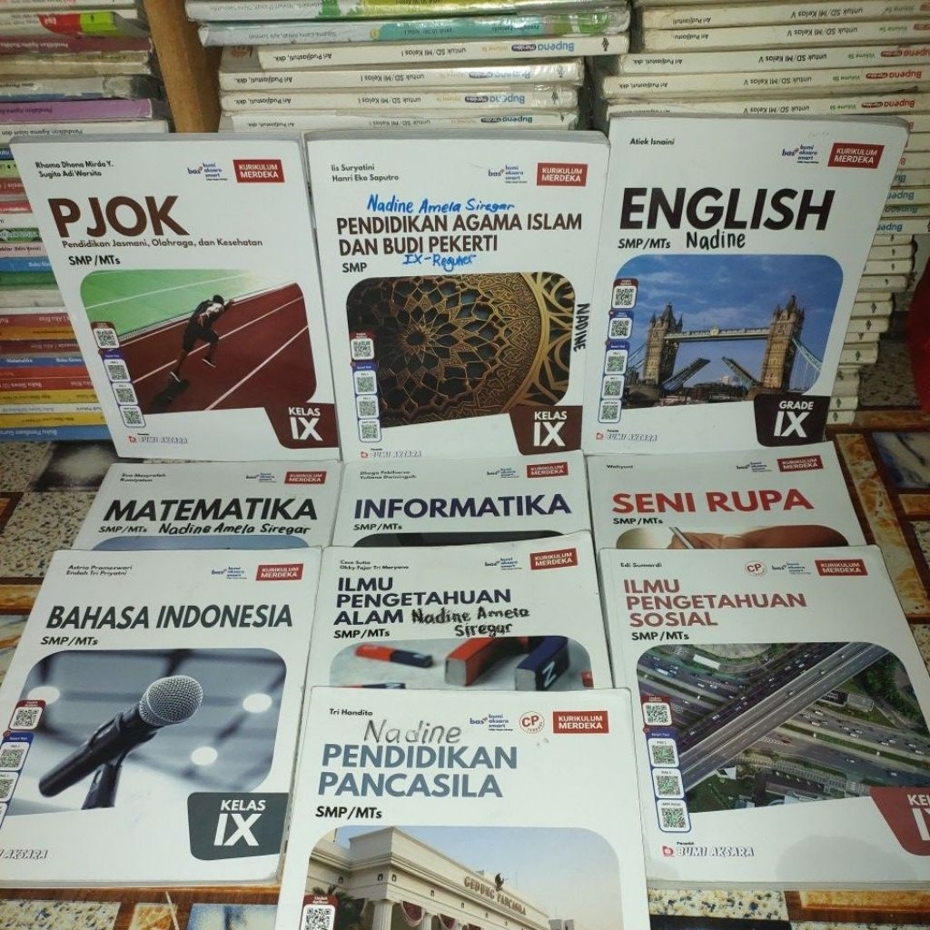 BUKU PAKET SMP KELAS 9 ORI BEKAS