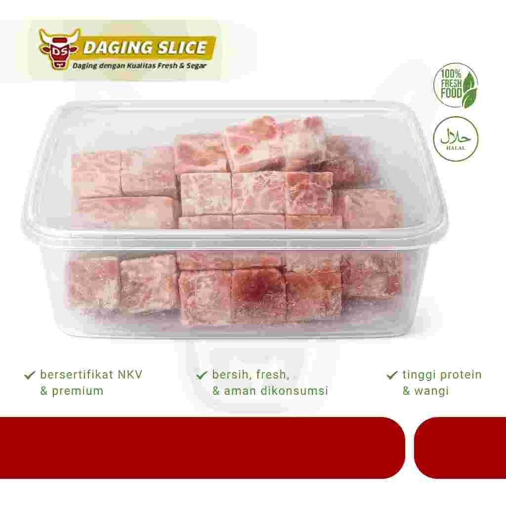 Saikoro Wagyu Beef 250gr Meltique Cubes Premium Bandung