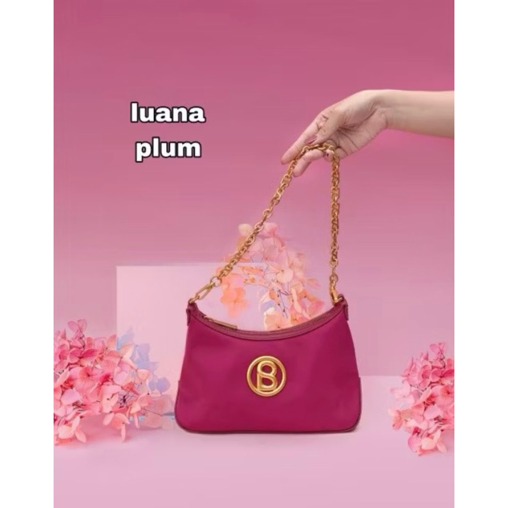 BUTTONSCRAVES LUANA BAG IN PLUM PL VVGC
