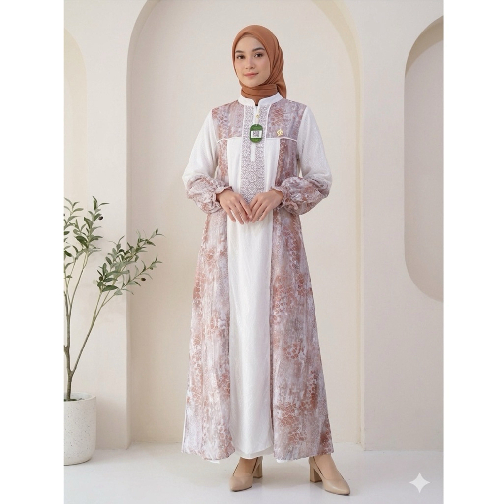 [NEW] DEERA Midi Dress - Elegan Desain Bunga Premium