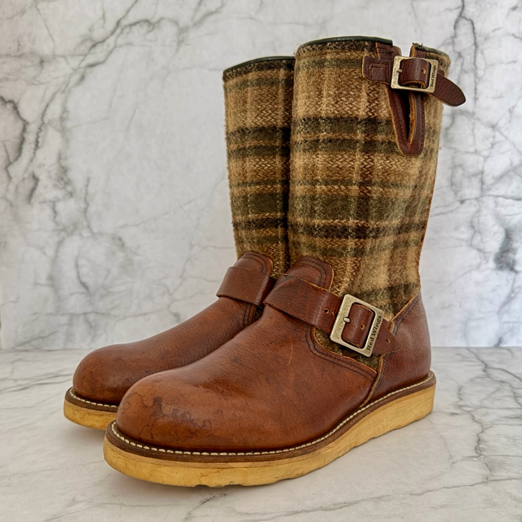 Langka - Size 39 RED WING 9007 Woolrich Lumberjack | Engineer Boots Pria Redwing Preloved Mulus