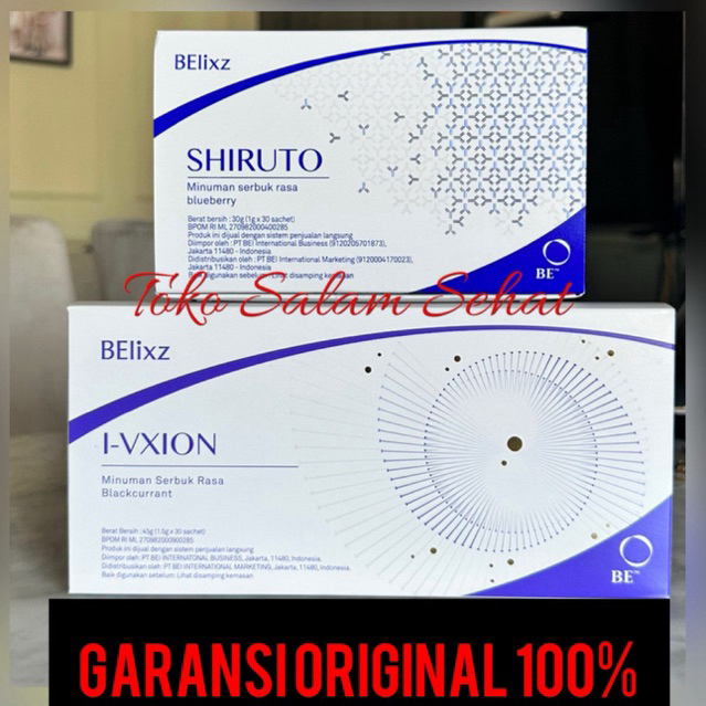PAKET IVXION + SHIRUTO BElixz - ORIGINAL ASLI Suplemen Vitamin Mata I-VXION MERAWAT KESEHATAN MATA M