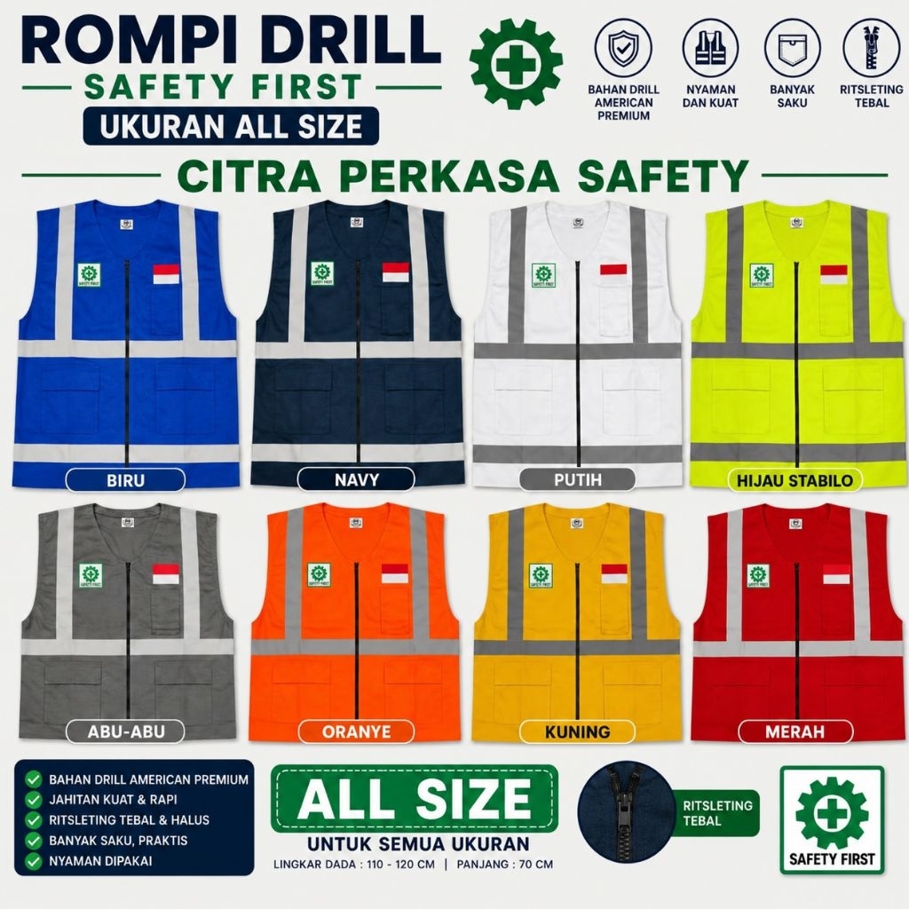 rompi safety proyek rompi safety k3 rompi kerja rompi proyek rompi safety rompi merah
