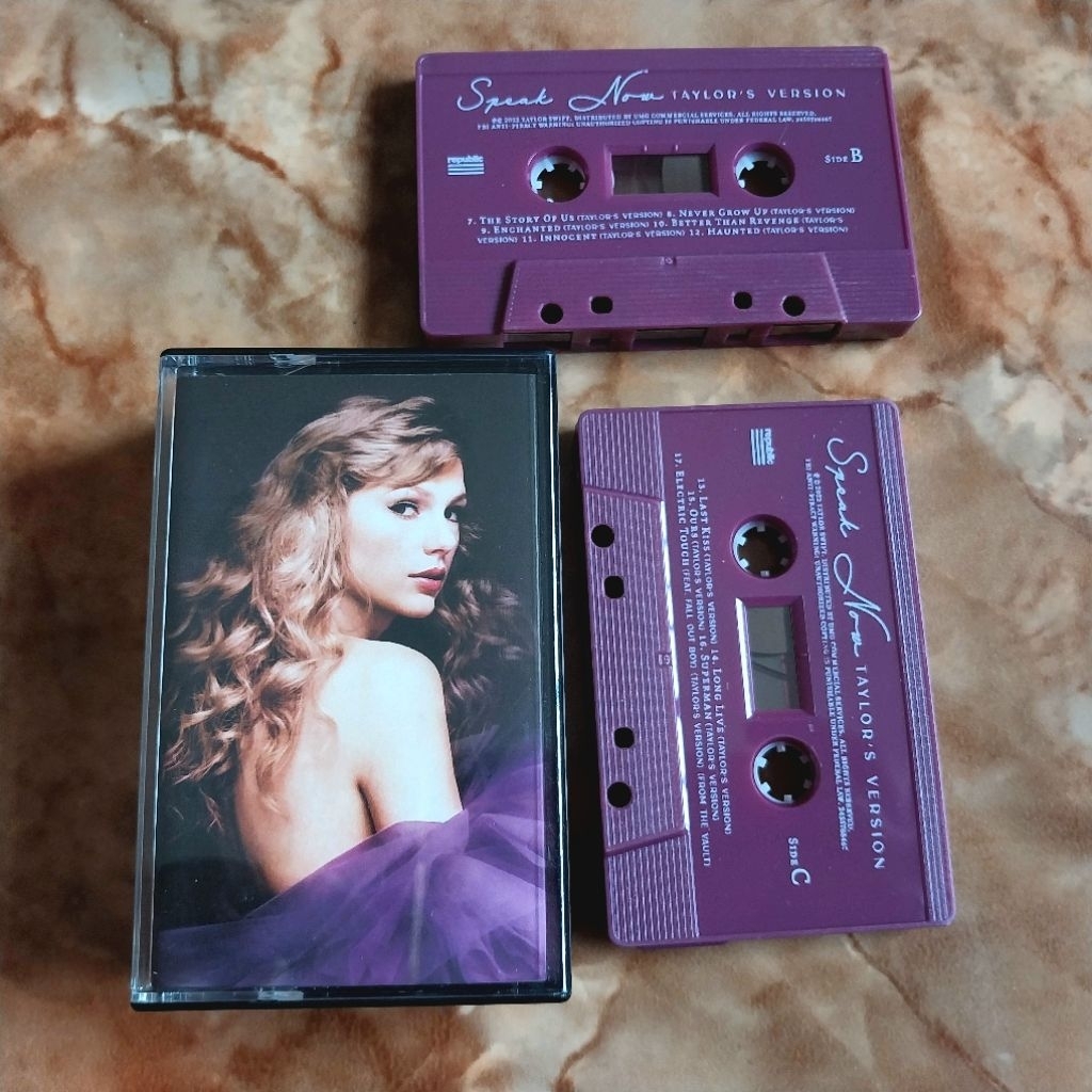 Taylor Swift Cassette Speak Now TV Kaset Pita Official Merch Merchandise Album CD