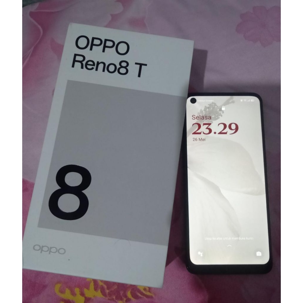 OPPO RENO 8T 4G 8+4/256GB SECOND NORMAL LENGKAP