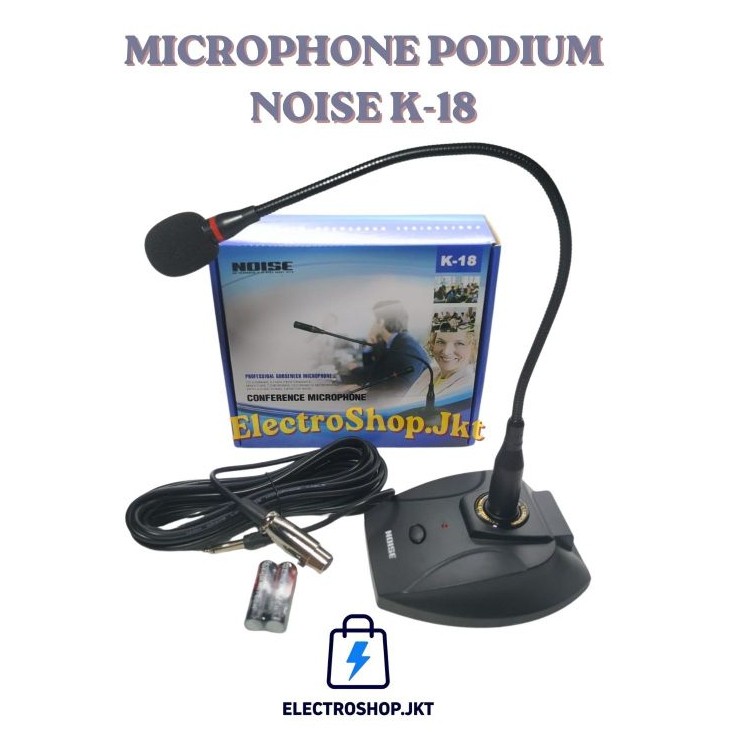 NOISE MIC MEJA RAPAT PODIUM K18 / TIANG BISA CABUT / MICROPHONE  CONFERENCE ,MIC MIMBAR K-18 NOISE K