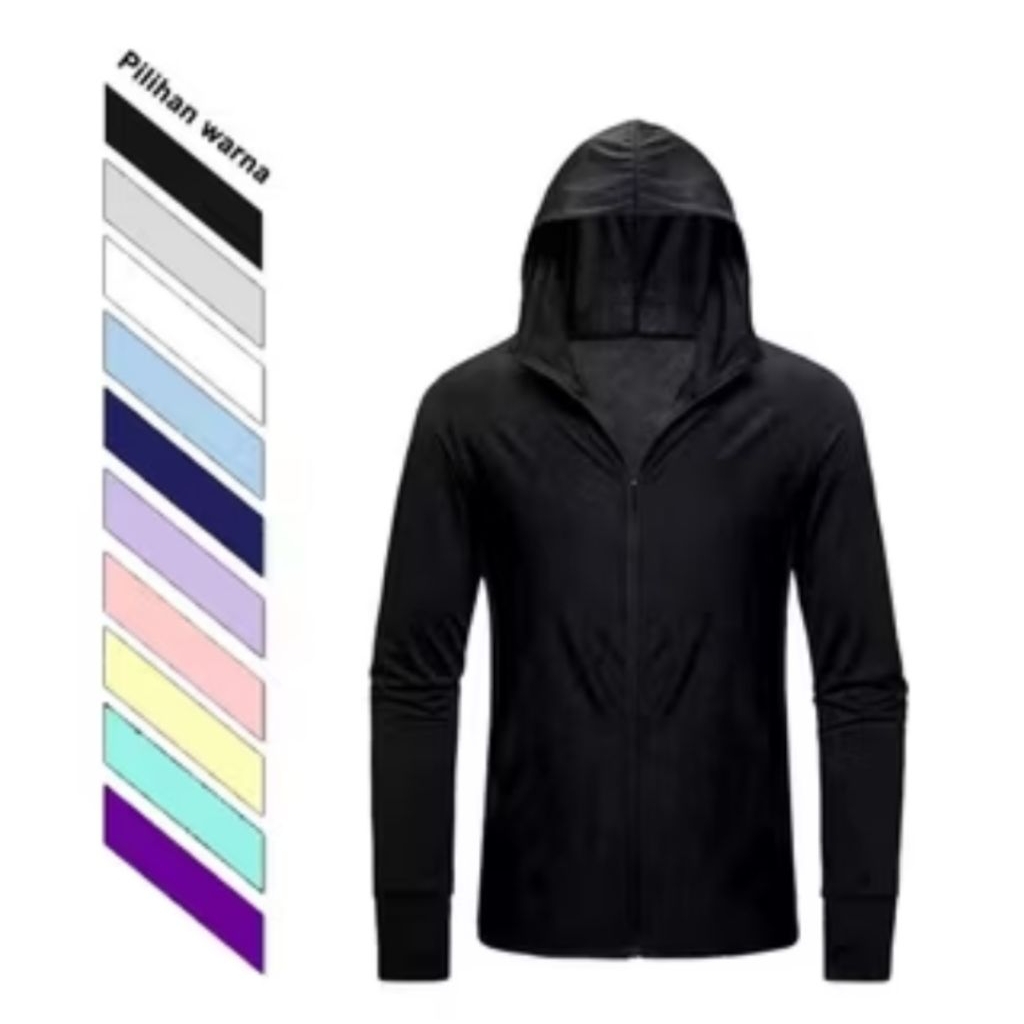 Jaket Anti UV Pria Wanita/Jaket Olahraga Pria Wanita/Jaket Zipper