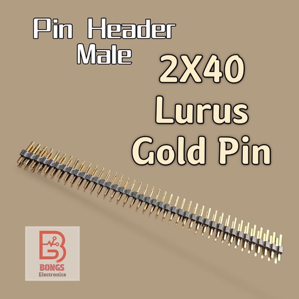 Pin Header 2X40 GoldPin Lurus (Double Plated Row PCB)