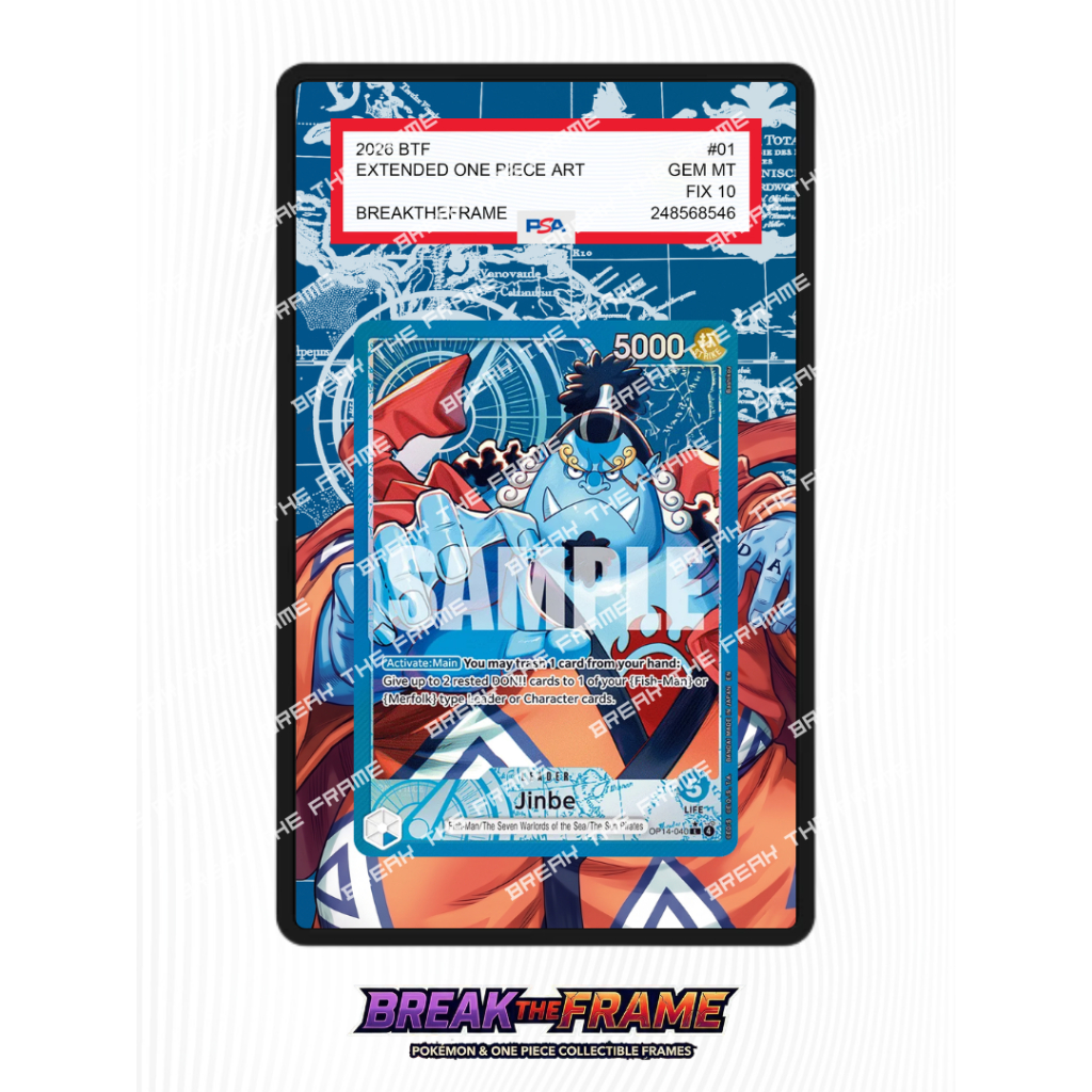 Jinbe OP14-040 - Extended Art One Piece TCG for Slab Guard / Slab Sleeve