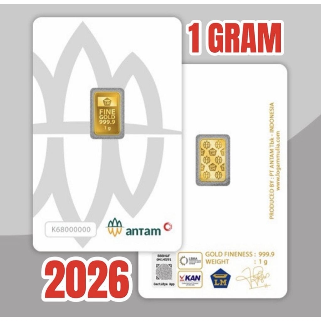 LM Logam Mulia Emas Antam Certieye 1g