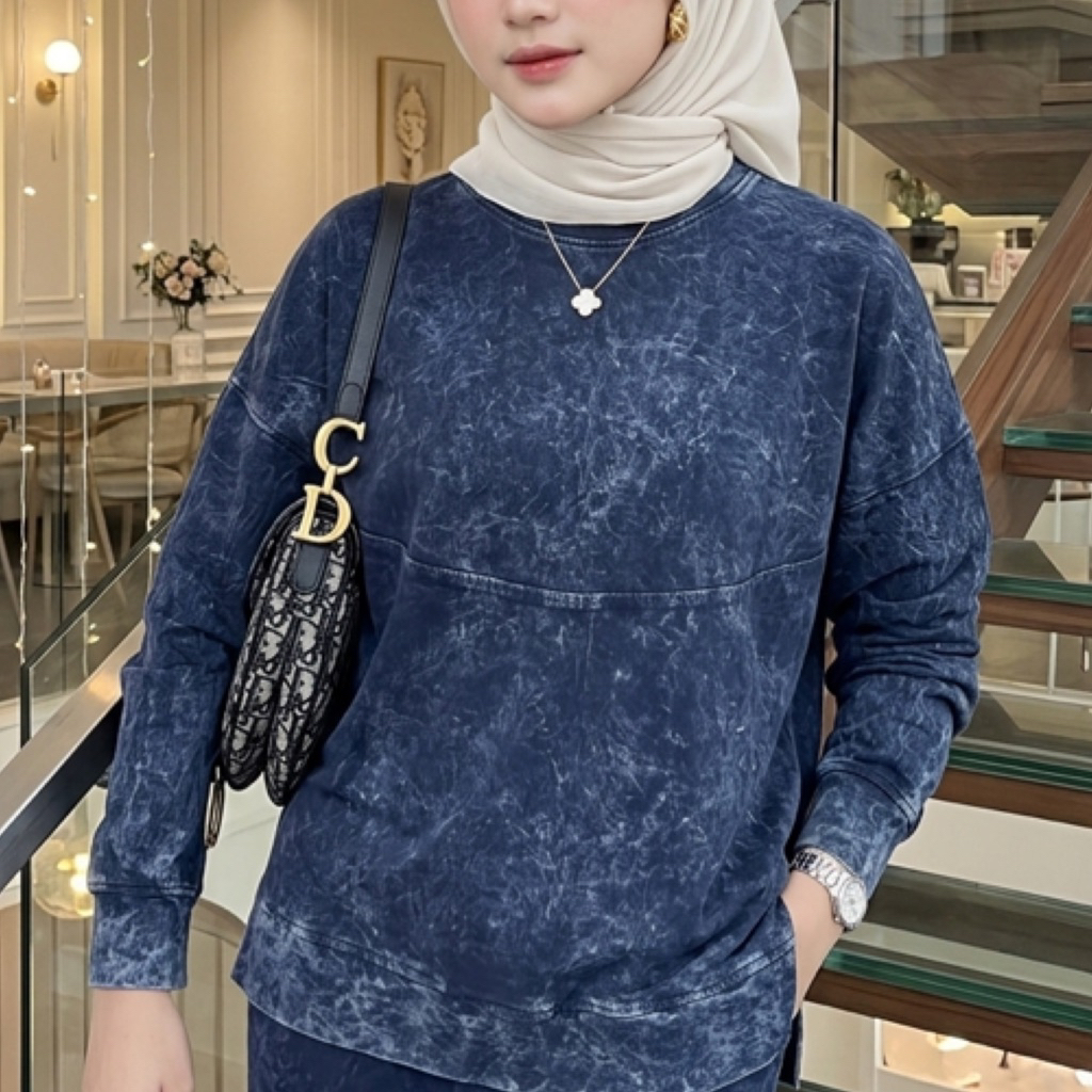 oversize kaos wanita washed denim|Denim washed kaos wanita