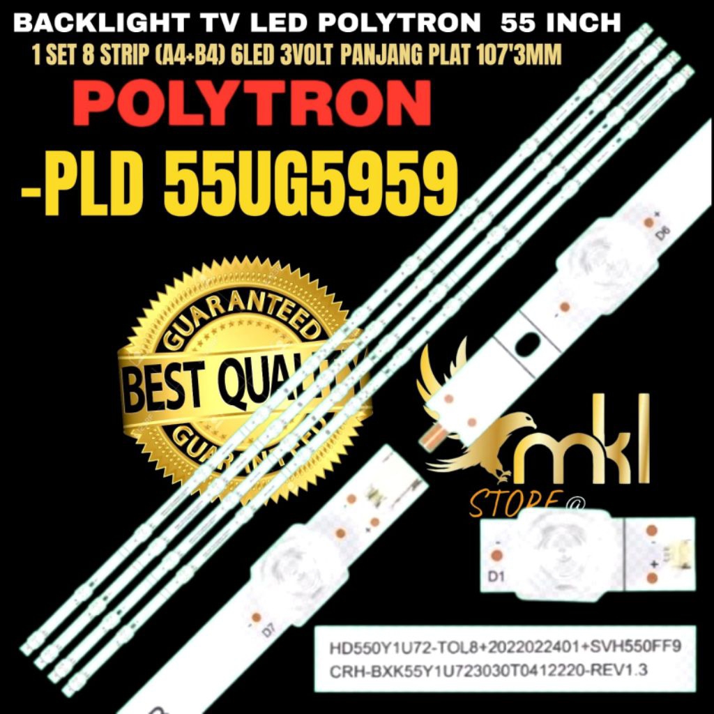 BACKLIGHT TV LED POLYTRON 55 INCH PLD-55UG5959 BACKLIGHT TV LED POLYTRON 55 INCH