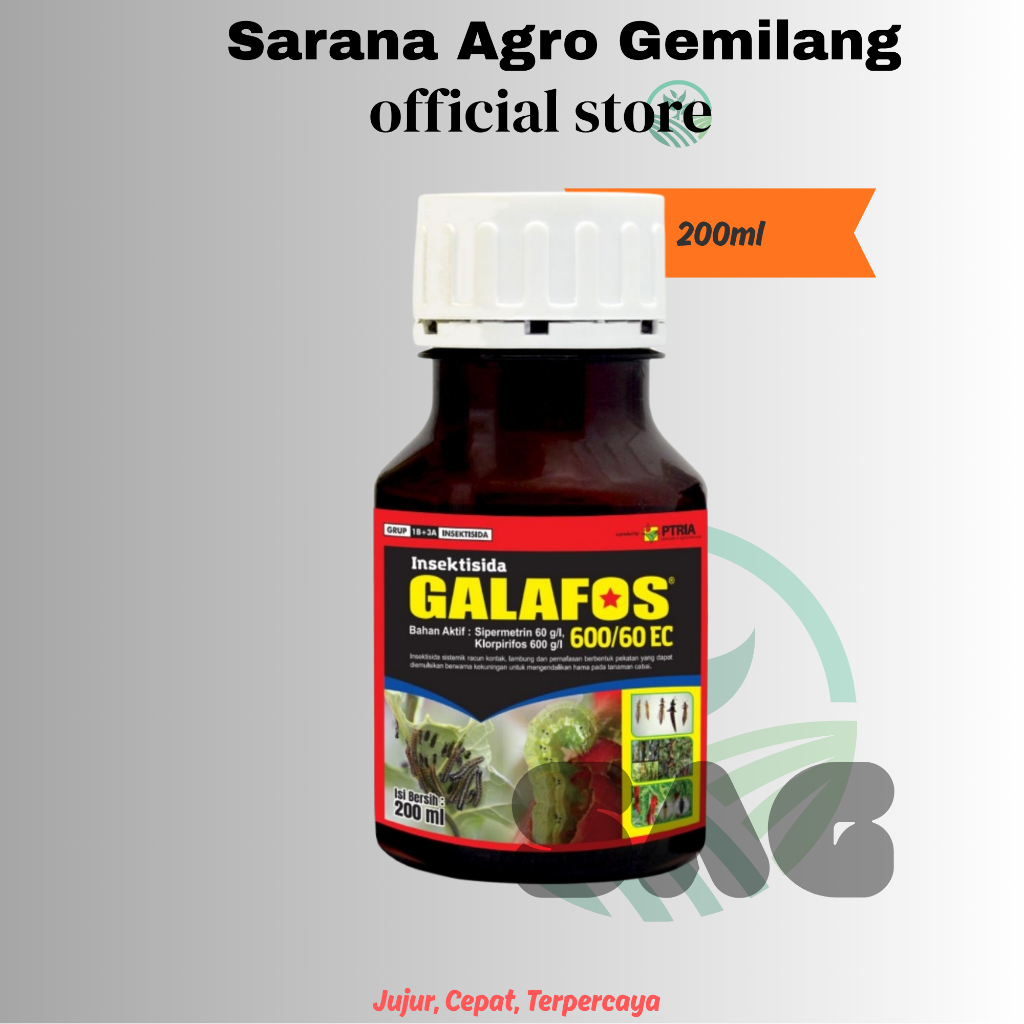 Galafos 200Ml 660EC klopirifos Sipemetrin untuk segala hama