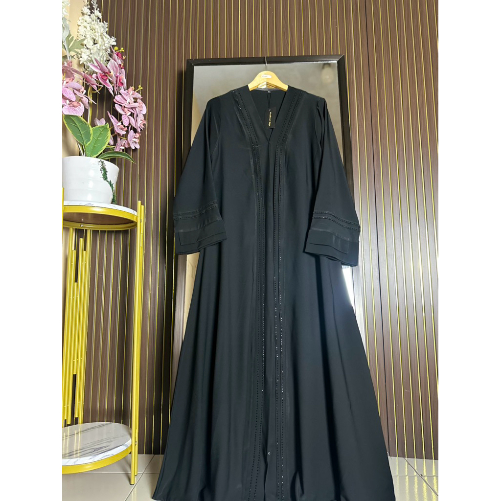 ABAYA ZAFIRA abaya lokal khas saudi abaya hitam by albaba simple elegant