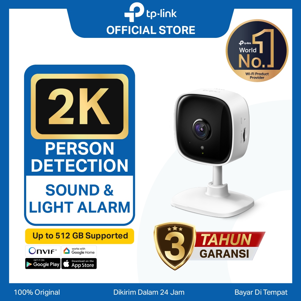 TP-Link | Tapo C110 2K WiFi Camera IP CCTV Indoor SD 360 1080P HD Night Vision Smart Security Kamera