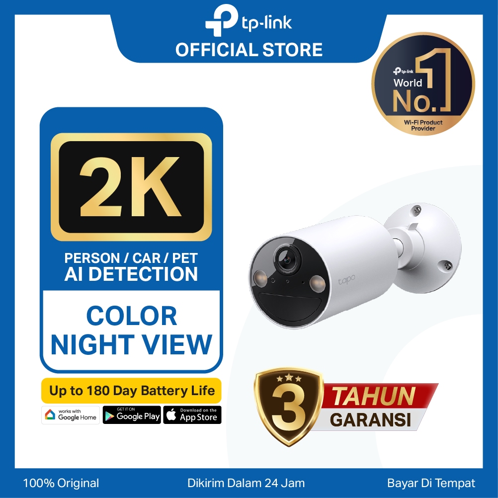 TP-Link Tapo C410 Kit | 2K Kamera CCTV Outdoor | Battery | IP WiFi Camera | SD | Wireless | IP65