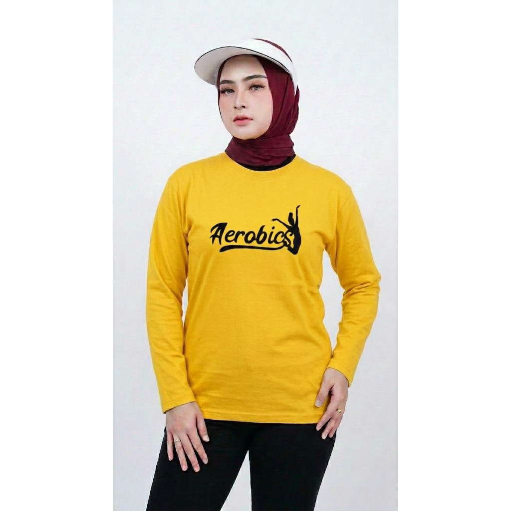 Kaos Olahraga Wanita Muslimah Dry Fit Lengan Panjang - Nyaman, Elastis, dan Trendy