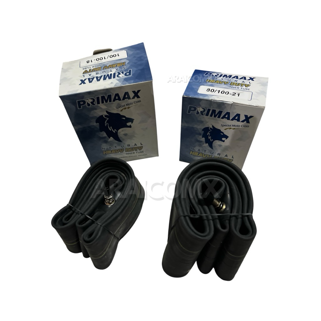 BAN DALAM MOTOR RING 18 - 21 KHUSUS MOTOCROSS ADVENTURE TRAIL TRABAS PRIMAAX BAHAN TEBAL