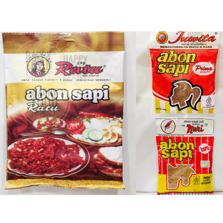 [HALAL] ABON SAPI RATU 90G/ABON SAPI ASLI CAP JUWITA 100G/BEEF FLOSS BURUNG NURI/ABON SAPI MURAH SAC