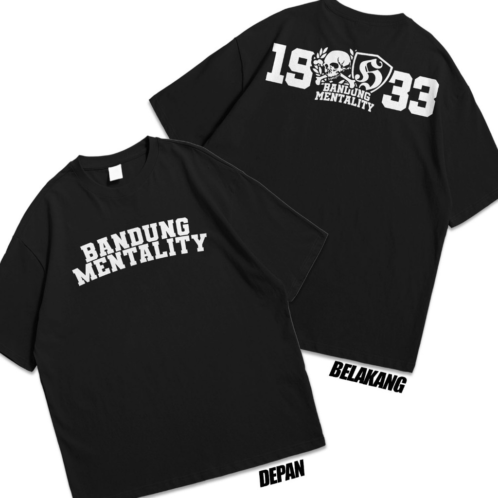 Kaos Distro Football Pria Bandung Mentality Casual Premium Combed 30sn kaos Bandung mentality