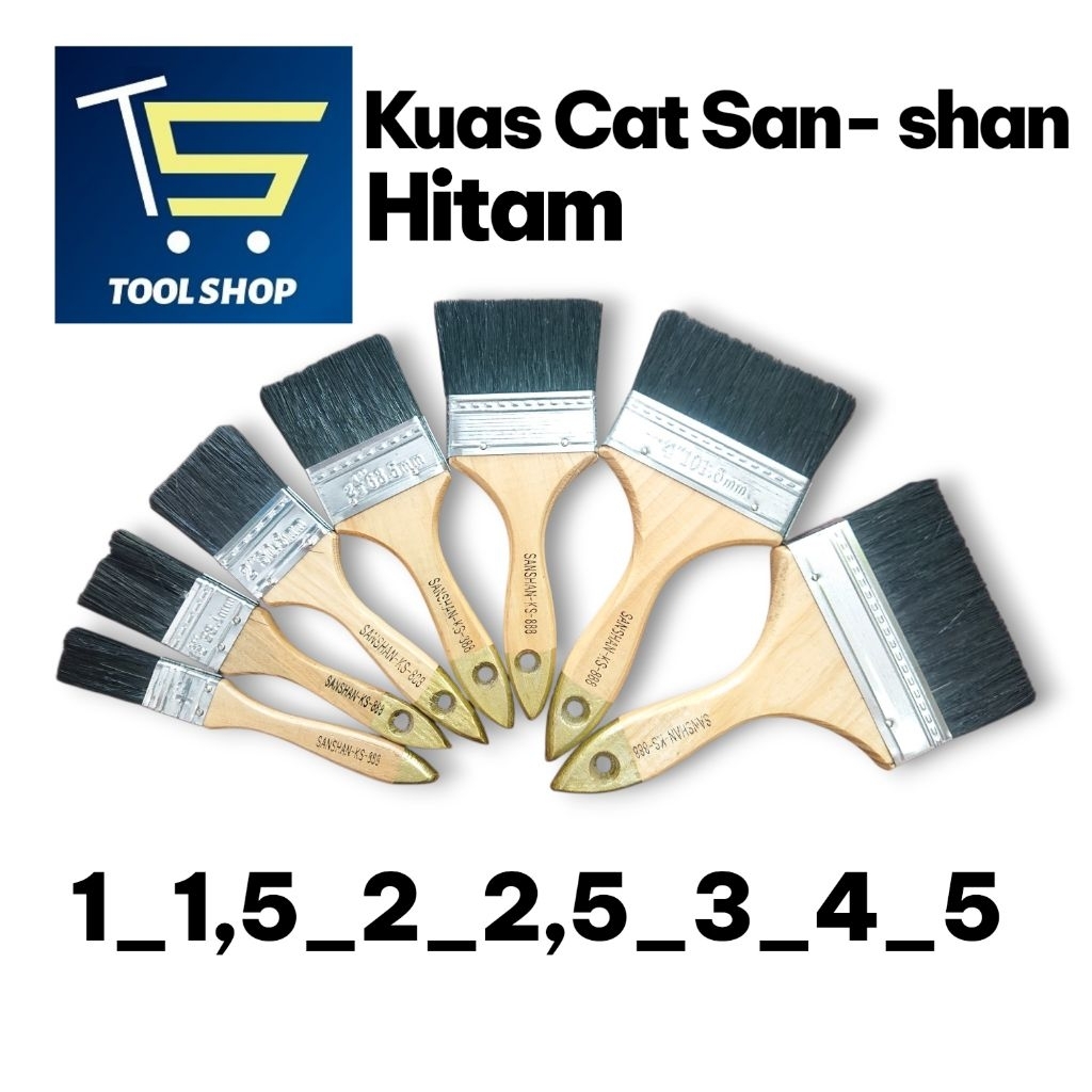 Kuas Cat Hitam 1inc 1.5inc 2inc 2.5inc 3inc 4inc 5inc