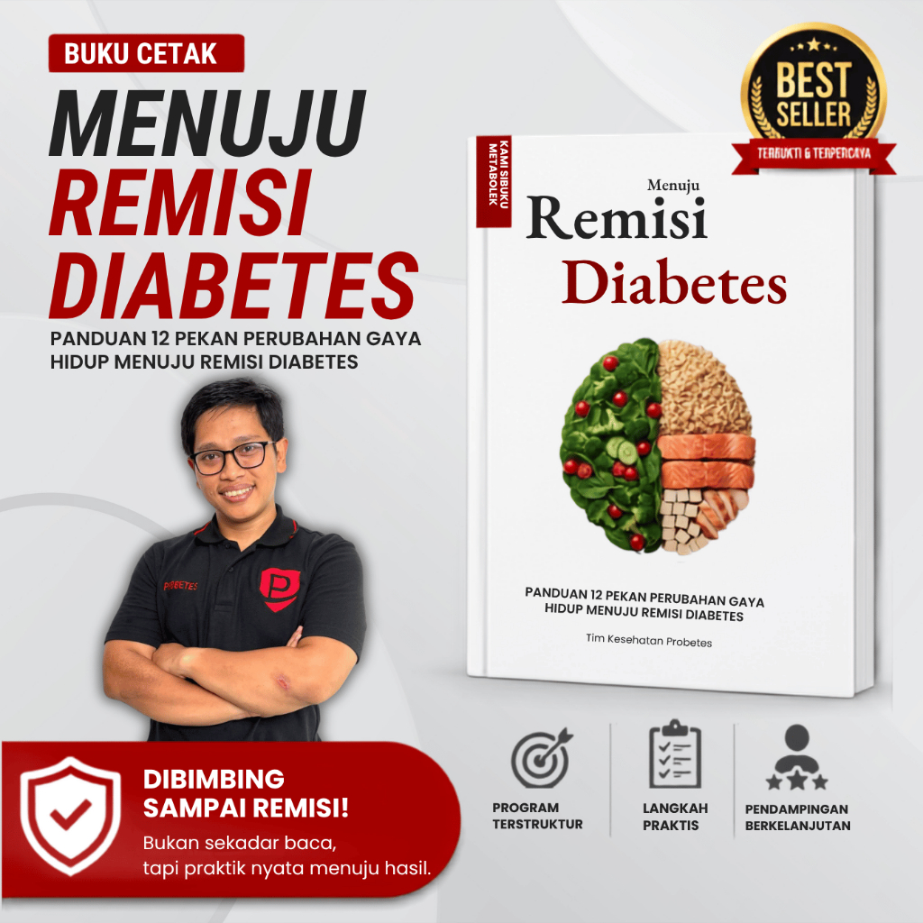 Buku Cetak Menuju Remisi Diabetes - Panduan 12 Pekan Perubahan Gaya Hidup Menuju Remisi Diabetes