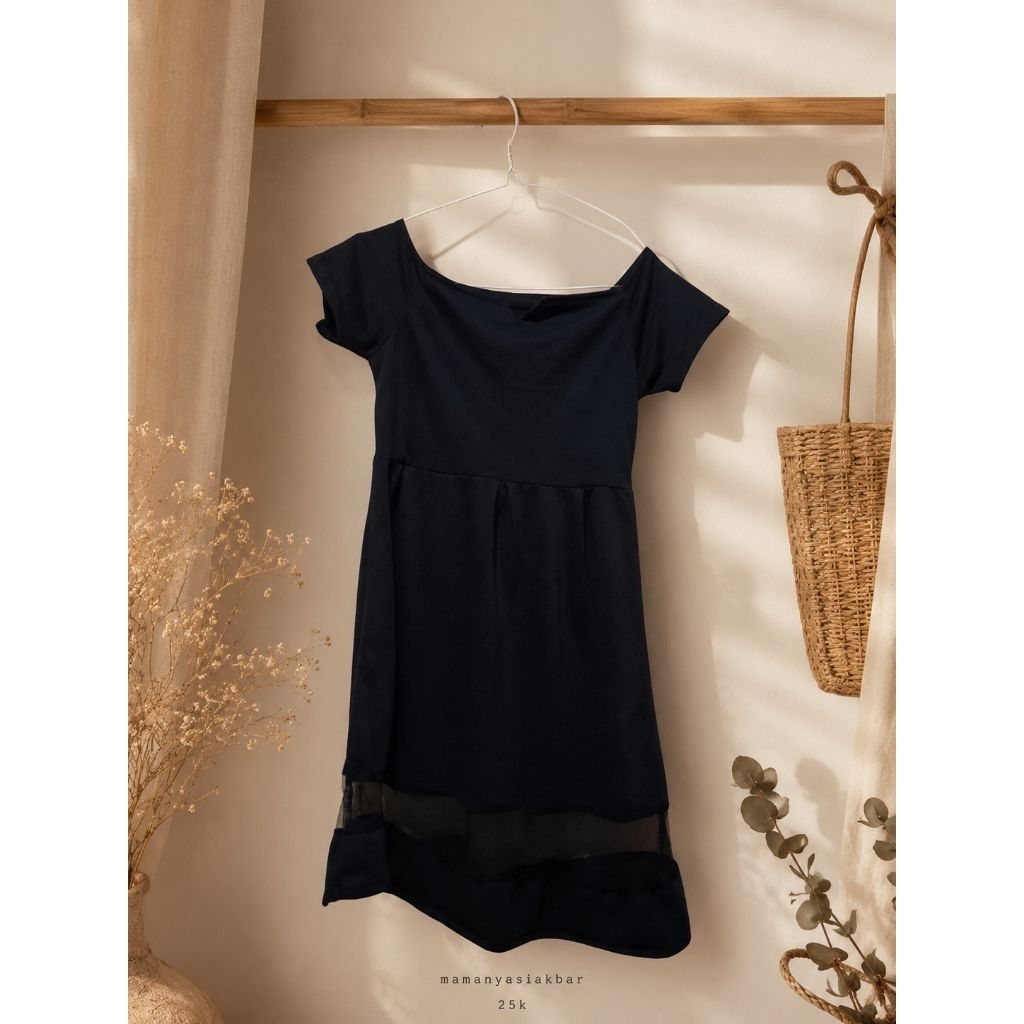 baby doll mini dress hitam