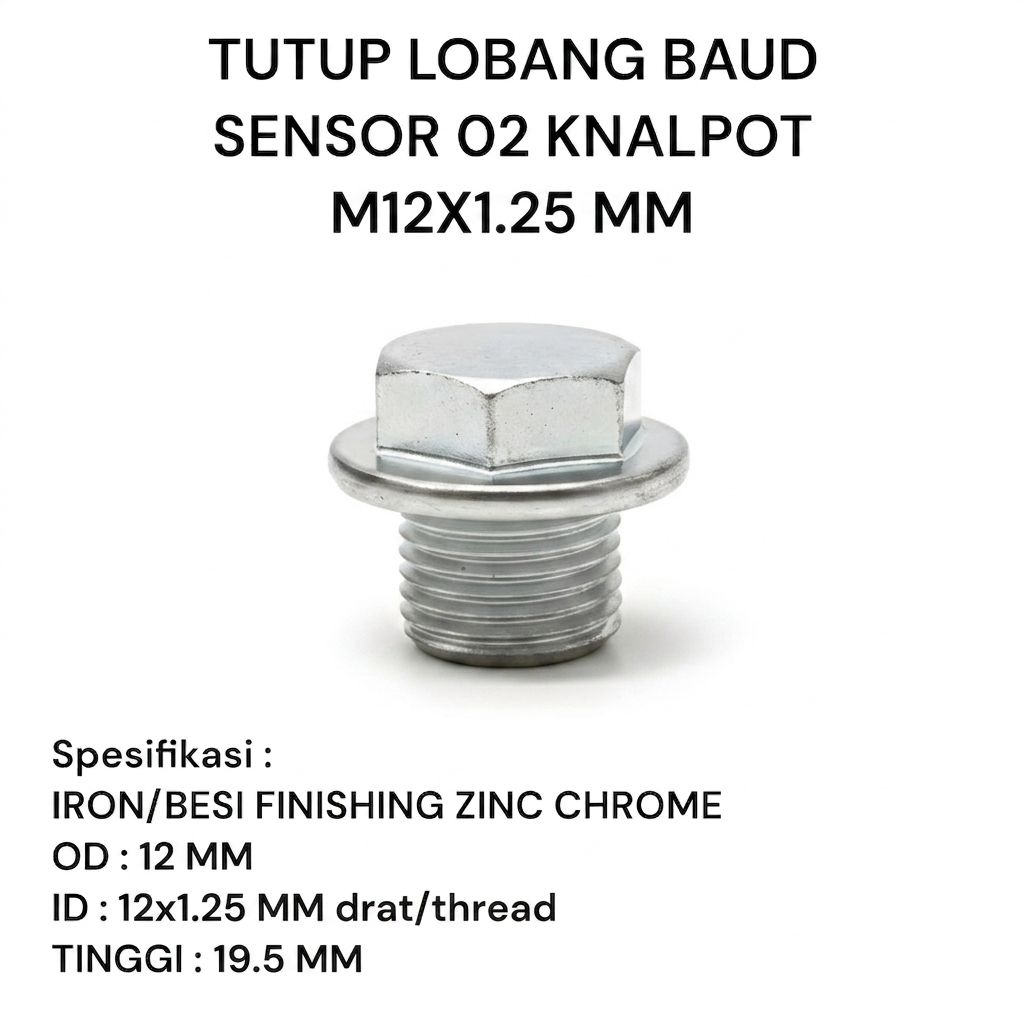 Sensor & Adaptor — Plug Sensor O2 M12 × 1.25 · Silver — foto 4
