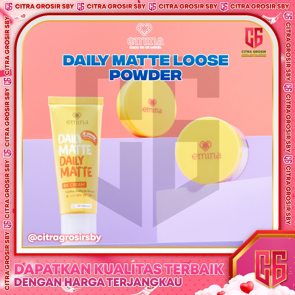EMINA Daily Matte Loose Powder || BB Cream || Compact Powder || Bedak Padat || Bedak Tabur || Bedak 