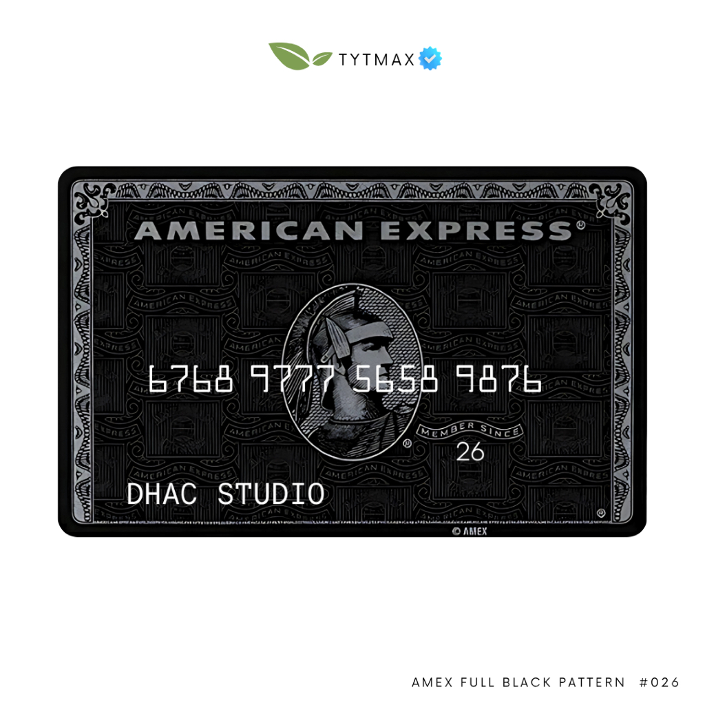 amex full black pattern  #026 / Dummy Card / Fake Premium ID Card