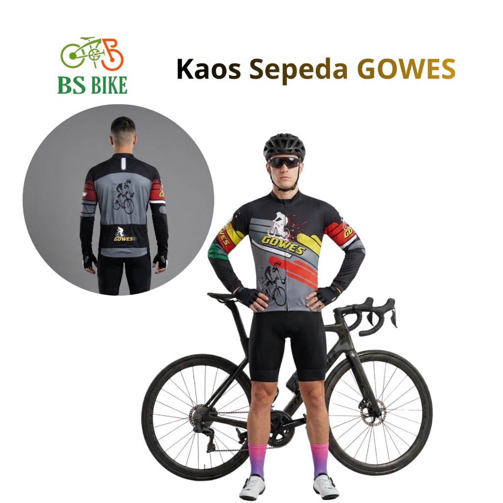 Kaos Jersey Sepeda MTB GOWES Lengan Panjang