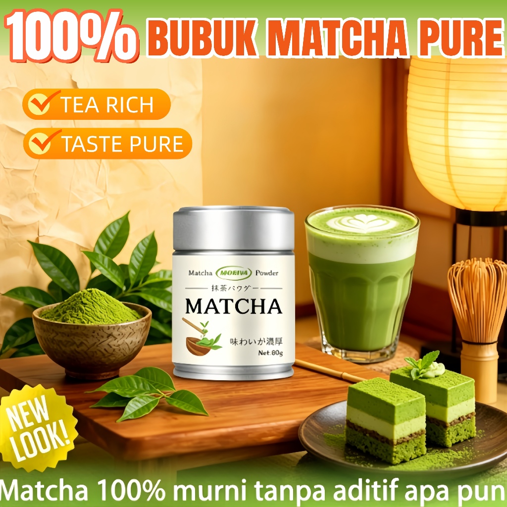 Bubuk Matcha Premium 100% Murni dari Jepang matcha ceremonial grade bubuk matcha untuk minuman kue