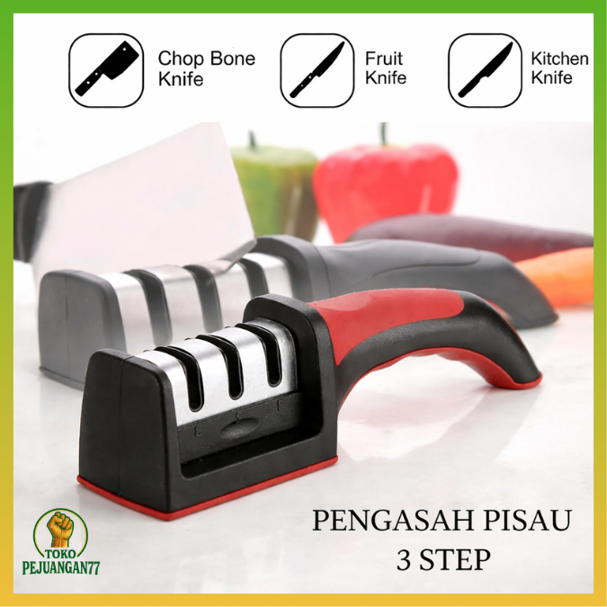ALAT PENGASAH PISAU DAN GUNTING 3 STEP / ASAHAN PISAU / PENGASAH PISAU / ASAHAN GUNTING