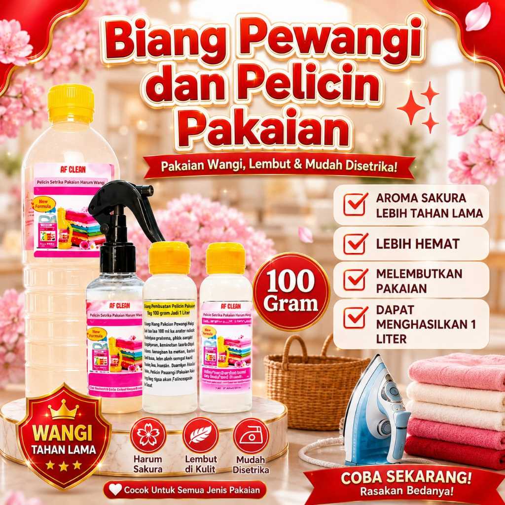 Biang Pelicin Setrika Pakaian 100ml Aroma Sakura