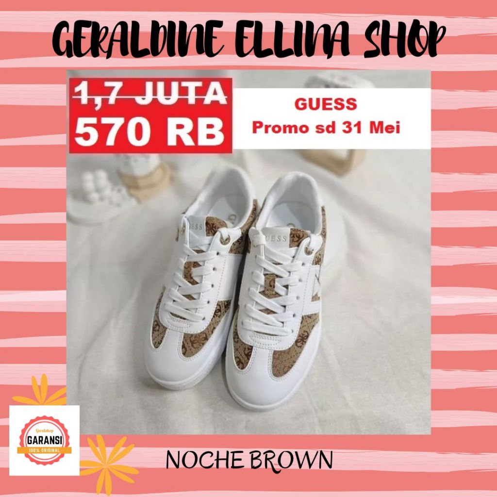 Sepatu sneakers Guess wanita 100% original SALE NOCHE