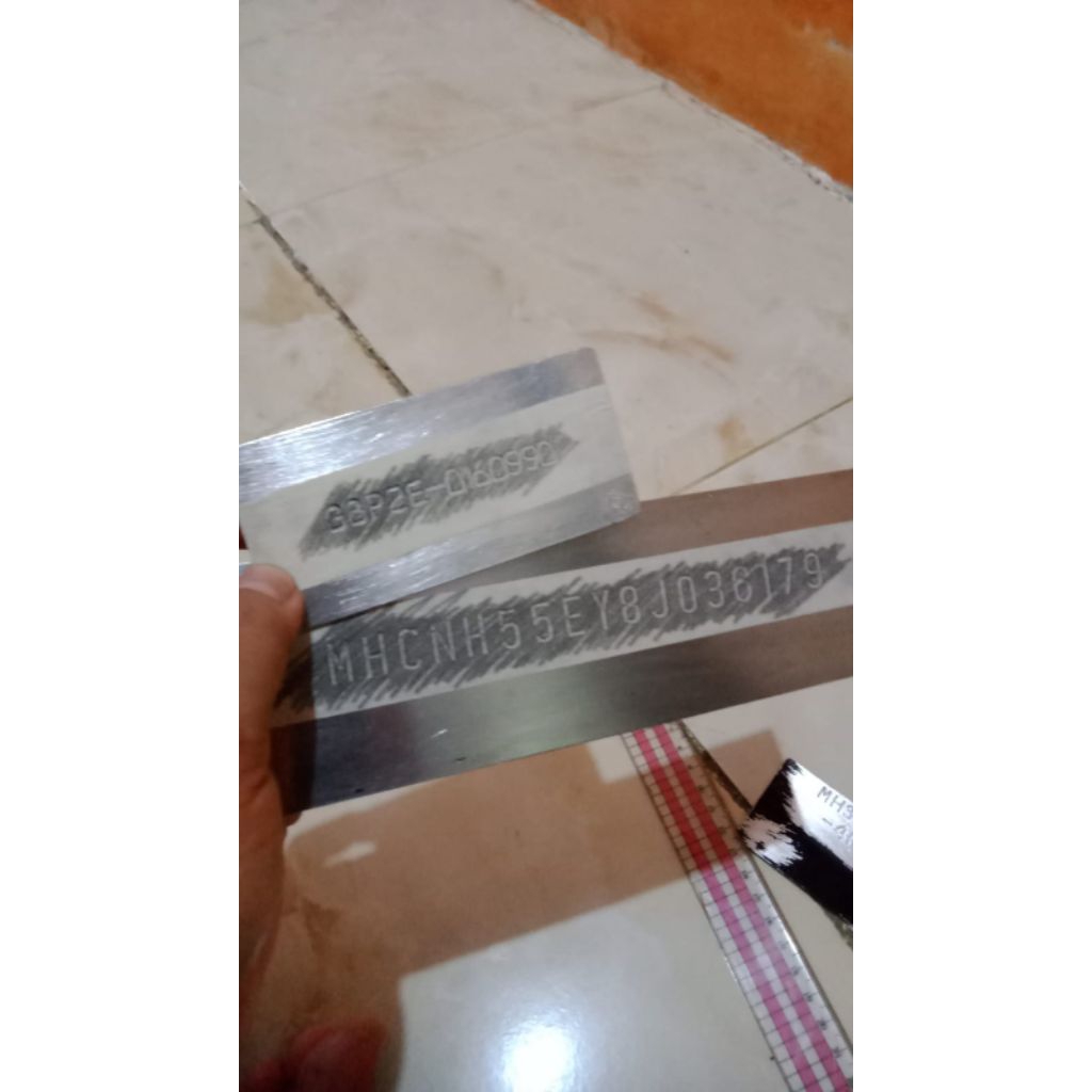 Jasa ketok nomor rangka atau nomor mesin Roda empat (MOBIL) PERBAIKAN