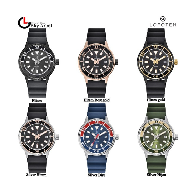 LOFOTEN 6528 Jam Tangan Pria Analog Rubber-Sapphire Glass