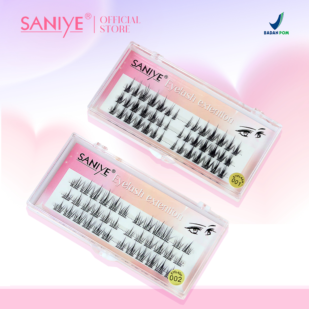 SANIYE False Eyelashes Set Tebal bisa pilih Pinset tweezers J3003