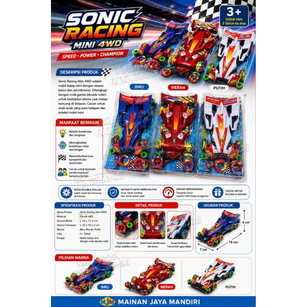 mainan anak tamiya racing speed blitz