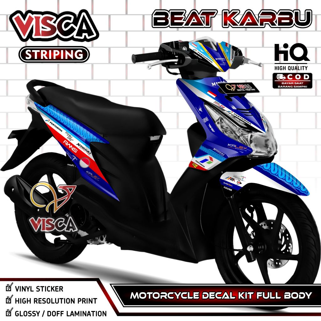 Decal Beat Karbu - Stiker Beat Karbu - Dekal Beat Karbu Full Body - Striping Beat Karbu Variasi - De