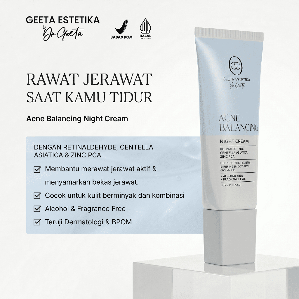 GEETA ESTETIKA By Dr Geeta  Acne Balancing Night Cream 30gr