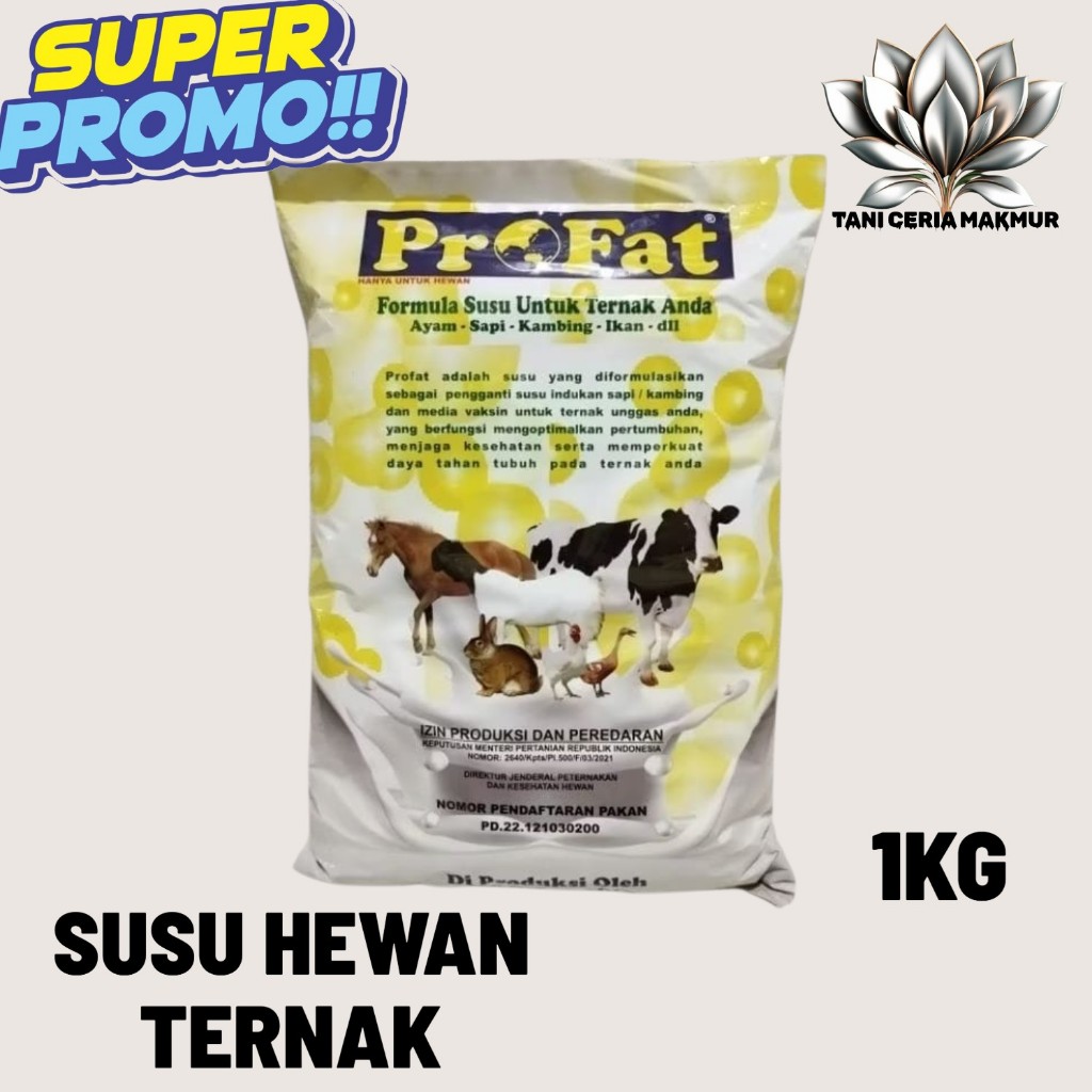 PROFAT SUSU TERNAK KAMBING 1KG - Susu Hewan Ternak untuk Sapi Kambing Ikan Ayam