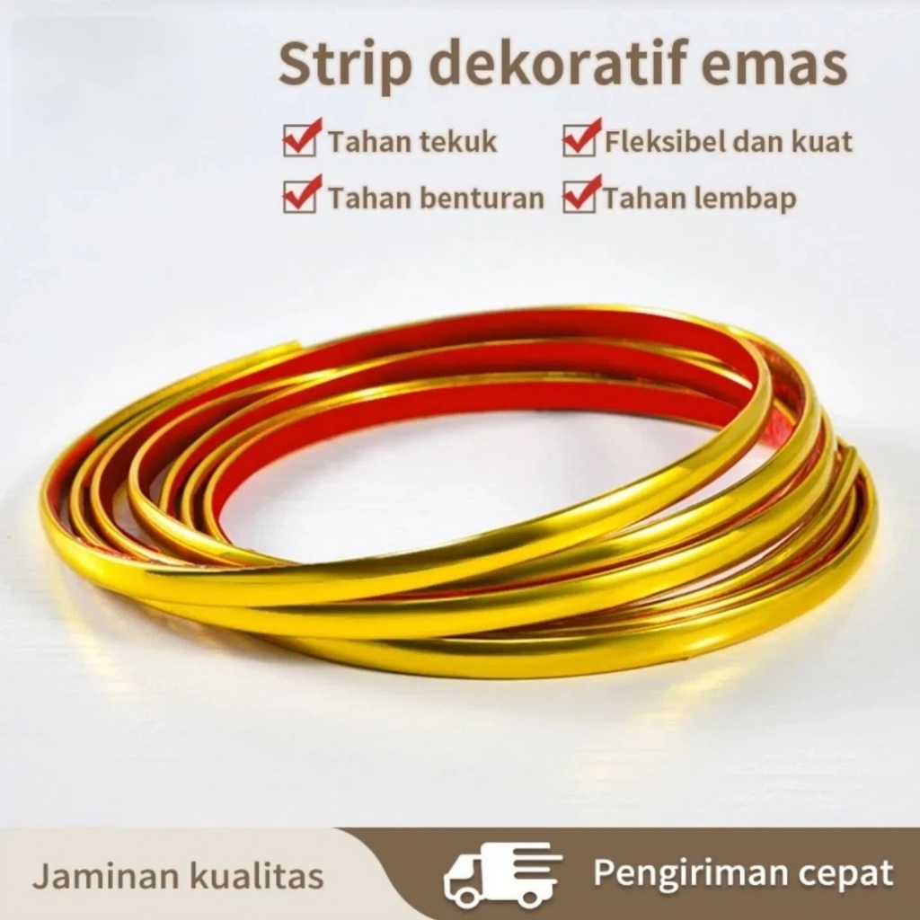 10M List Plat Strip Mirror Gold Silver List Plat Strip Hairline List Plat Strip Hairline StickerStik