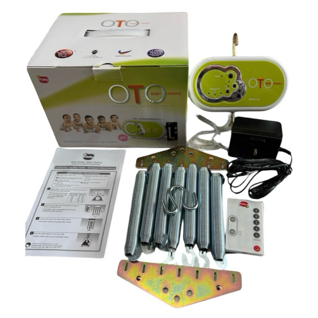 OTO REMOTE + Musik + Timer Mesin Ayunan listrik / buaian bayi / baby bouncer (MASI BARU)
