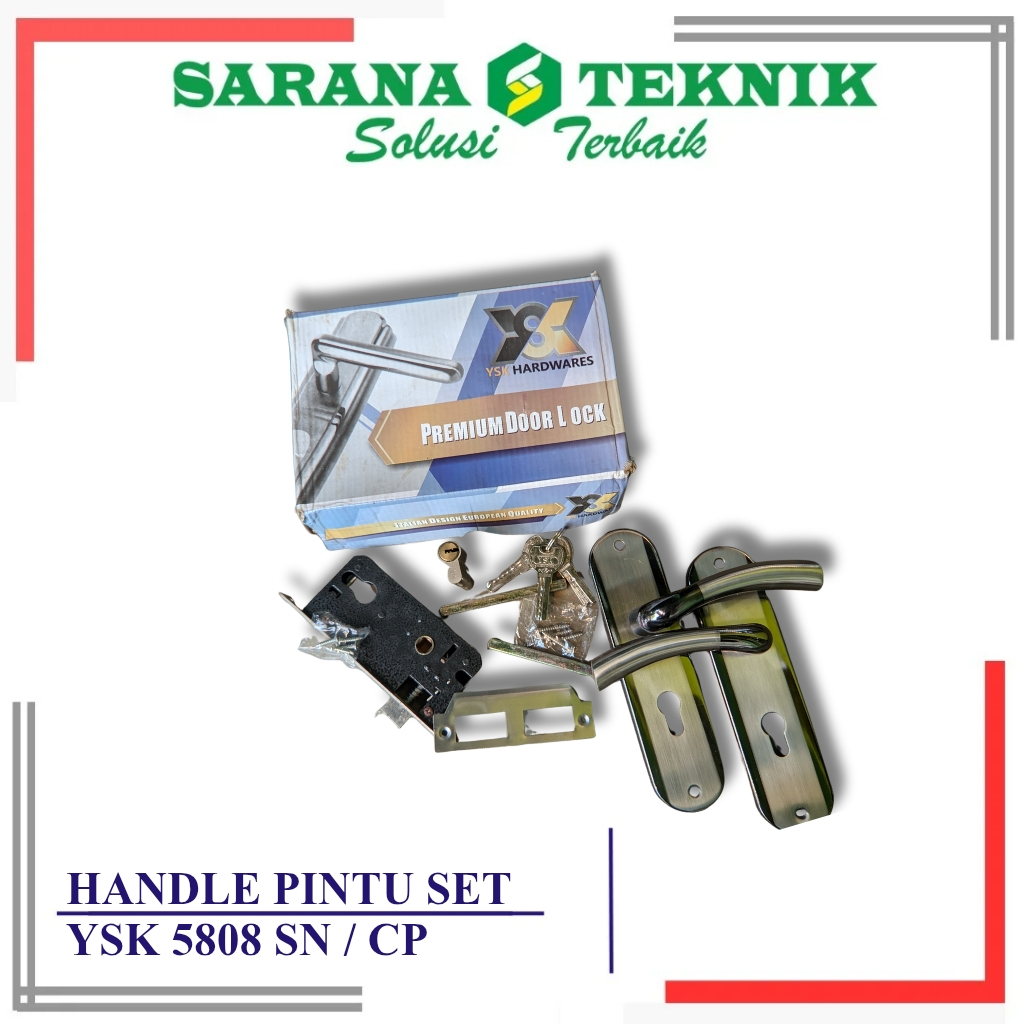 HANDLE KUNCI PINTU SET YSK 5808 SN/CP